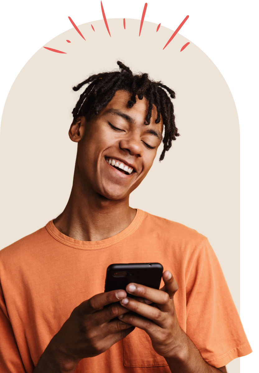 Homme souriant